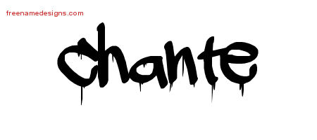 Graffiti Name Tattoo Designs Chante Free Lettering