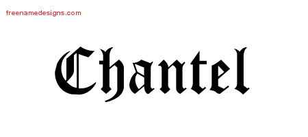 Blackletter Name Tattoo Designs Chantel Graphic Download
