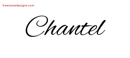 Cursive Name Tattoo Designs Chantel Download Free