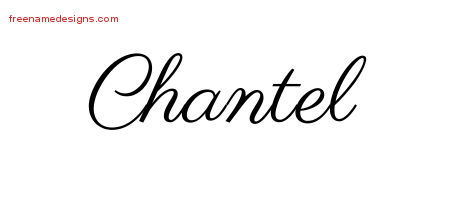 Classic Name Tattoo Designs Chantel Graphic Download