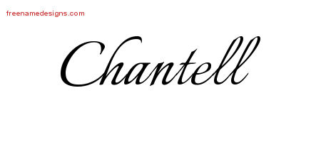 Calligraphic Name Tattoo Designs Chantell Download Free