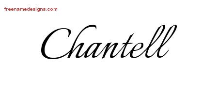 Calligraphic Name Tattoo Designs Chantell Download Free