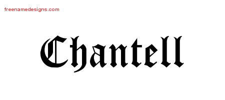 Blackletter Name Tattoo Designs Chantell Graphic Download