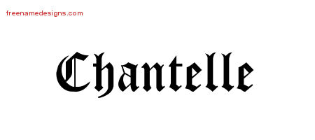 Blackletter Name Tattoo Designs Chantelle Graphic Download