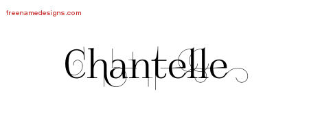 Decorated Name Tattoo Designs Chantelle Free
