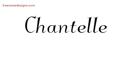Elegant Name Tattoo Designs Chantelle Free Graphic