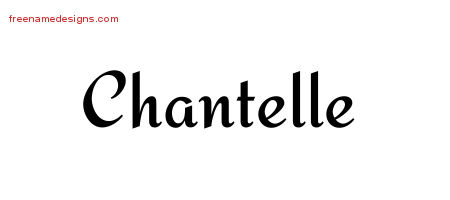 Calligraphic Stylish Name Tattoo Designs Chantelle Download Free