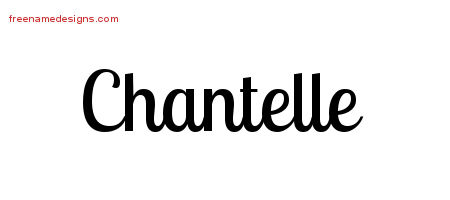 Handwritten Name Tattoo Designs Chantelle Free Download