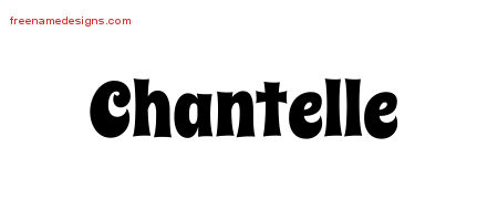 Groovy Name Tattoo Designs Chantelle Free Lettering