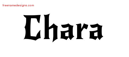 Gothic Name Tattoo Designs Chara Free Graphic