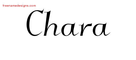 Elegant Name Tattoo Designs Chara Free Graphic