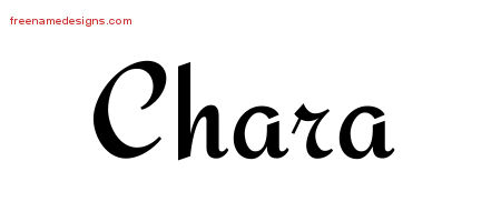 Calligraphic Stylish Name Tattoo Designs Chara Download Free