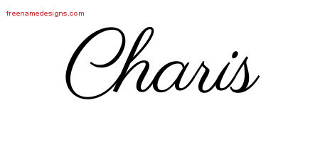 Classic Name Tattoo Designs Charis Graphic Download