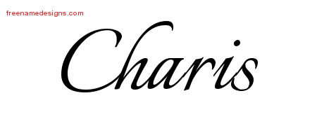 Calligraphic Name Tattoo Designs Charis Download Free