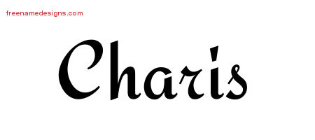 Calligraphic Stylish Name Tattoo Designs Charis Download Free