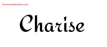 Calligraphic Stylish Name Tattoo Designs Charise Download Free