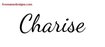 Lively Script Name Tattoo Designs Charise Free Printout