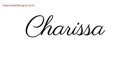 Classic Name Tattoo Designs Charissa Graphic Download