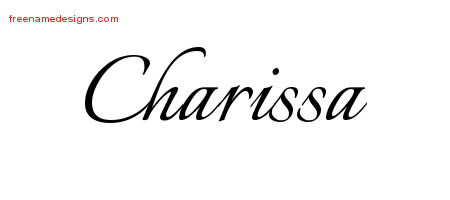 Calligraphic Name Tattoo Designs Charissa Download Free
