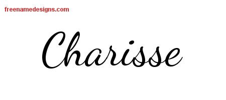 Lively Script Name Tattoo Designs Charisse Free Printout