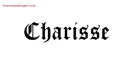 Blackletter Name Tattoo Designs Charisse Graphic Download