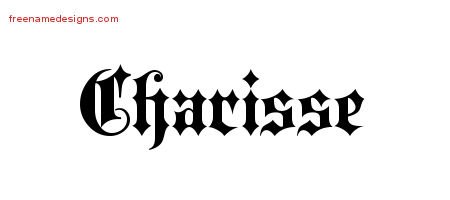 Old English Name Tattoo Designs Charisse Free