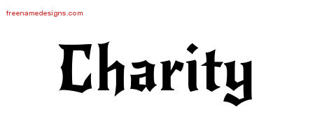 Gothic Name Tattoo Designs Charity Free Graphic