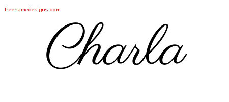 Classic Name Tattoo Designs Charla Graphic Download