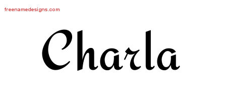 Calligraphic Stylish Name Tattoo Designs Charla Download Free