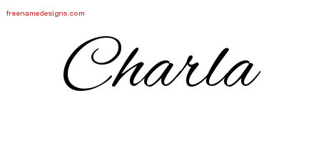 Cursive Name Tattoo Designs Charla Download Free