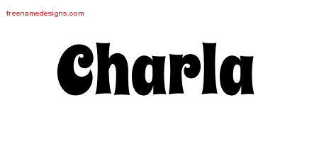 Groovy Name Tattoo Designs Charla Free Lettering