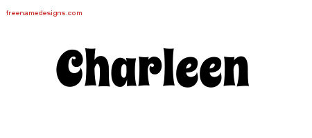Groovy Name Tattoo Designs Charleen Free Lettering