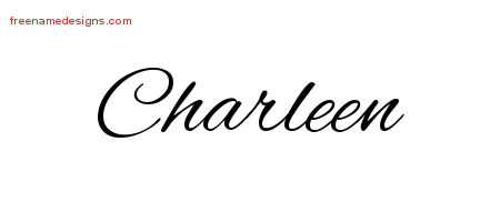 Cursive Name Tattoo Designs Charleen Download Free