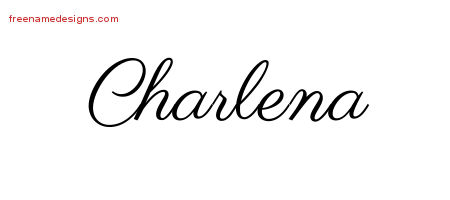 Classic Name Tattoo Designs Charlena Graphic Download