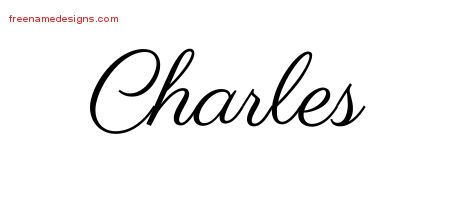Classic Name Tattoo Designs Charles Graphic Download