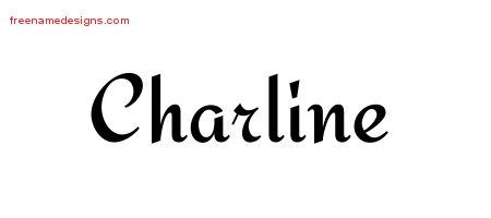 Calligraphic Stylish Name Tattoo Designs Charline Download Free