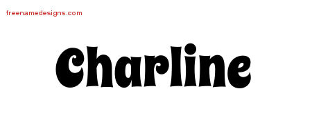 Groovy Name Tattoo Designs Charline Free Lettering