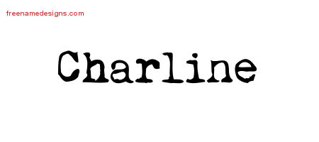 Vintage Writer Name Tattoo Designs Charline Free Lettering