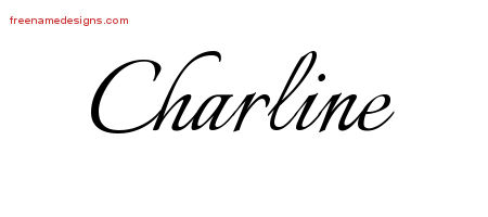 Calligraphic Name Tattoo Designs Charline Download Free