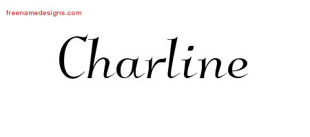 Elegant Name Tattoo Designs Charline Free Graphic