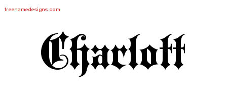 Old English Name Tattoo Designs Charlott Free