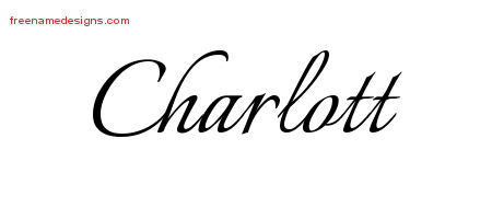 Calligraphic Name Tattoo Designs Charlott Download Free