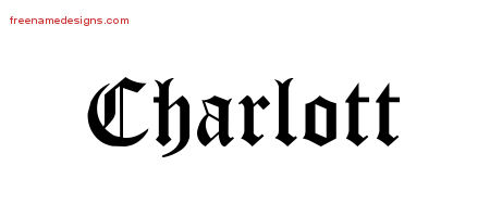 Blackletter Name Tattoo Designs Charlott Graphic Download