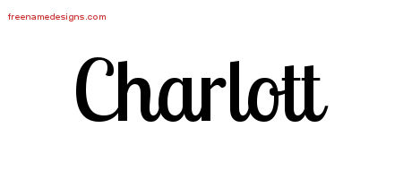 Handwritten Name Tattoo Designs Charlott Free Download
