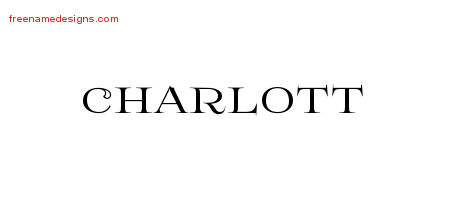 Flourishes Name Tattoo Designs Charlott Printable