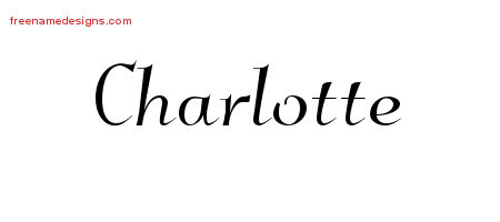 Elegant Name Tattoo Designs Charlotte Free Graphic