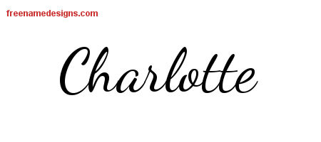 Lively Script Name Tattoo Designs Charlotte Free Printout