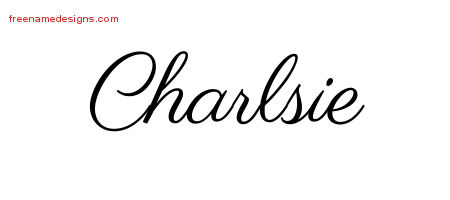 Classic Name Tattoo Designs Charlsie Graphic Download