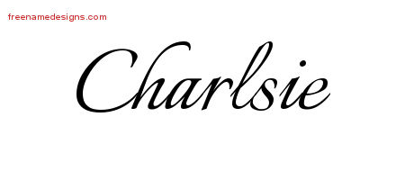 Calligraphic Name Tattoo Designs Charlsie Download Free