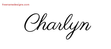 Classic Name Tattoo Designs Charlyn Graphic Download